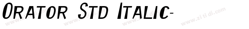 Orator Std Italic字体转换